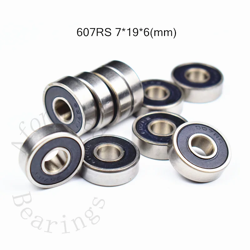 

Bearing 10pcs 607RS 7*19*6(mm) free shipping chrome steel Rubber Sealed High speed Mechanical equipment parts