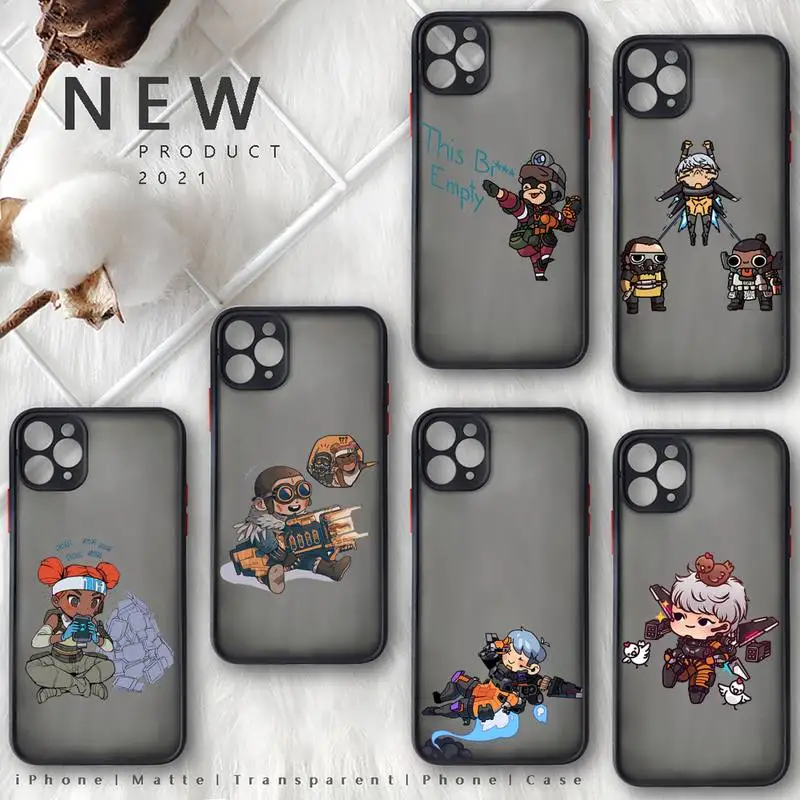 

Apex Legends game cute Phone Case For iphone 13 12 11 8 7 plus mini x xs xr pro max matte transparent cover