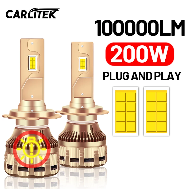

Лампы для автомобиля H7 H4 H1 светодиодный Canbus H11 H8 H9 9005 9006 9012 HIR2 HB3 HB4 200 Вт 6000K 200 лм 7585 Вт CSP Auto Turbo
