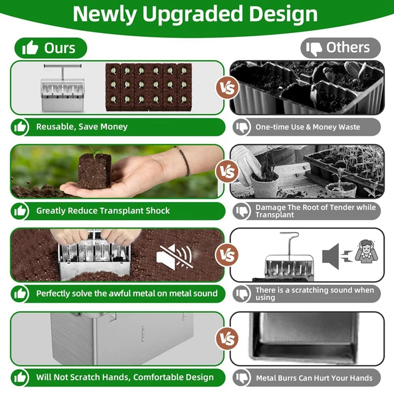 Металл для блокировки почвы запуска семян с сильным ручным управлением