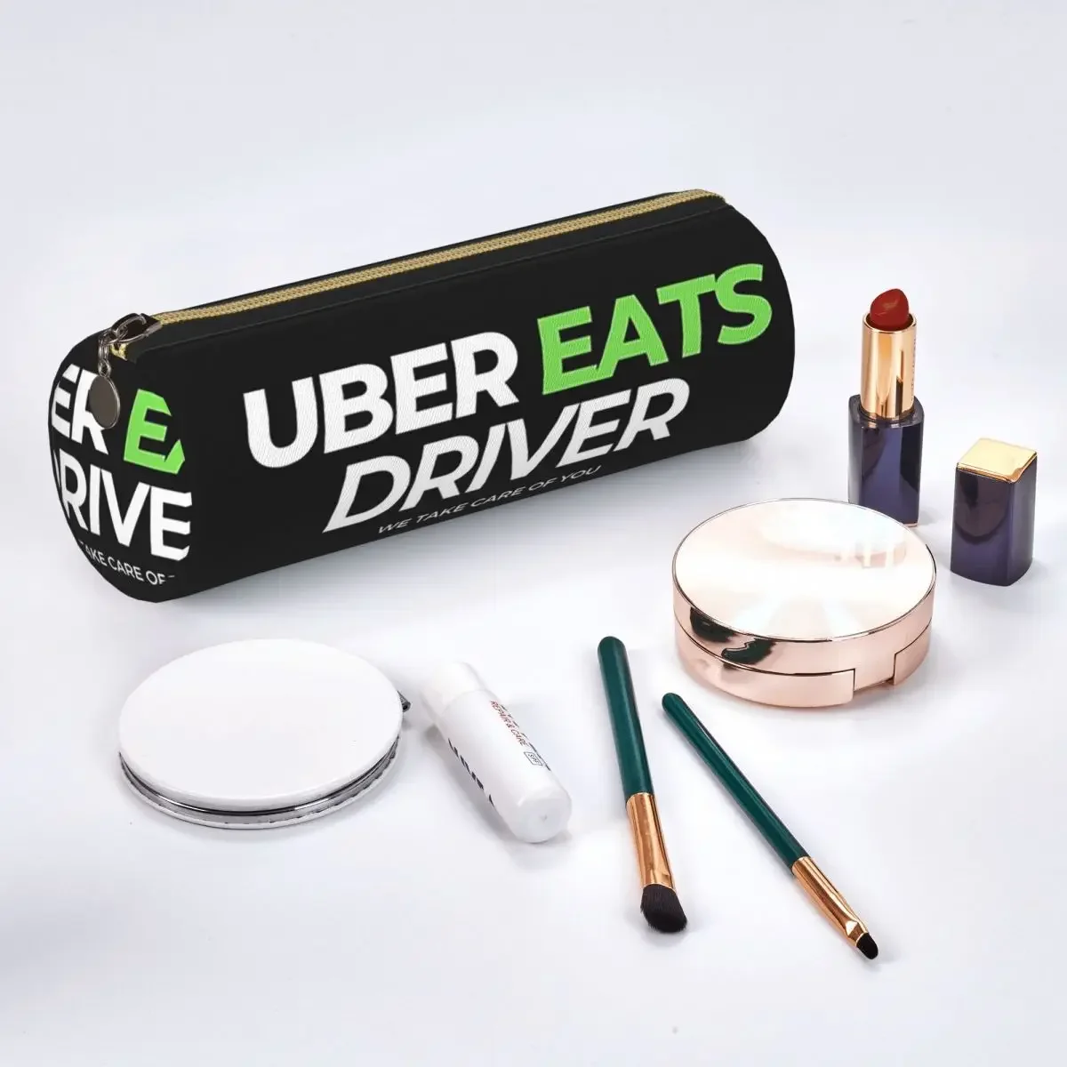 Пенал для карандашей с логотипом Uber Eats для курьеров доставки еды, подарок для мальчиков и девочек, цилиндрический пенал-коробка, сумка для карандашей, держатель для ручек (art.: 3920dbd454fe0) - 3920dbd454fe0