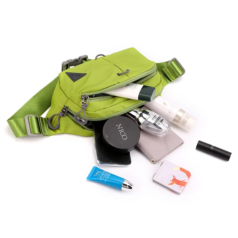 Organizer Crossbody Bag Fluorescent Green Waist Bag Men White Backpack Street Trends Crossbody Bag Couple's Fanny Pack