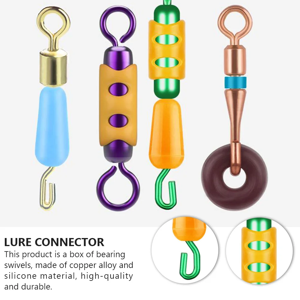 

Buffer Clip Lure Connector Angling Barrel Swivels Fishing Rolling High Strength