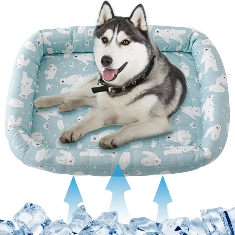 

Dog Cooling Mat Soft Pet Cooling Mats Foldable Ice Silk Cooling Blanket For Dogs Foldable Self-Cooling Mat Beds For Cats