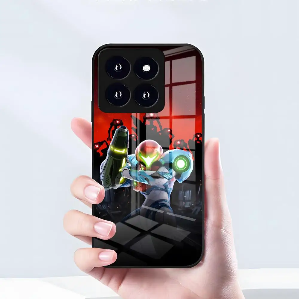 Фото Чехол для телефона Game M-Metroid Dread для Xiaomi 15 14 13 12 S X Pro Lite Mi 11 Ultra T, черный, стеклянный №4