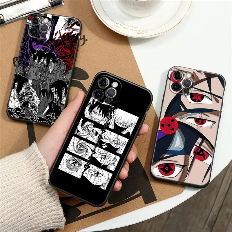 

Naruto Anime Uchiha Sasuke Itachi Madara Coque Silicone Phone Case for IPhone 12 11 13 Pro Max XS XR X 8 7 Plus SE Cover Fundas