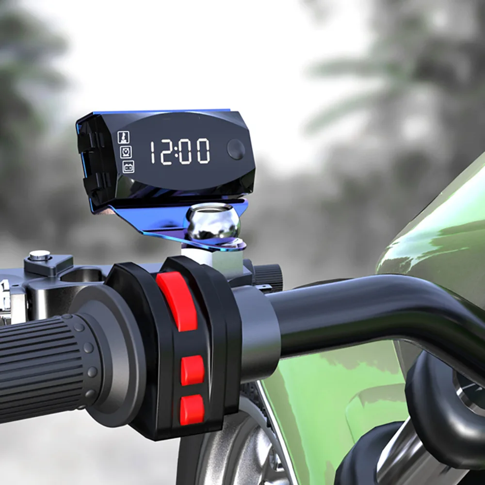 

Electronic Clock Universal 12V Easy to Install Electronic Watch Motorcycle Parts