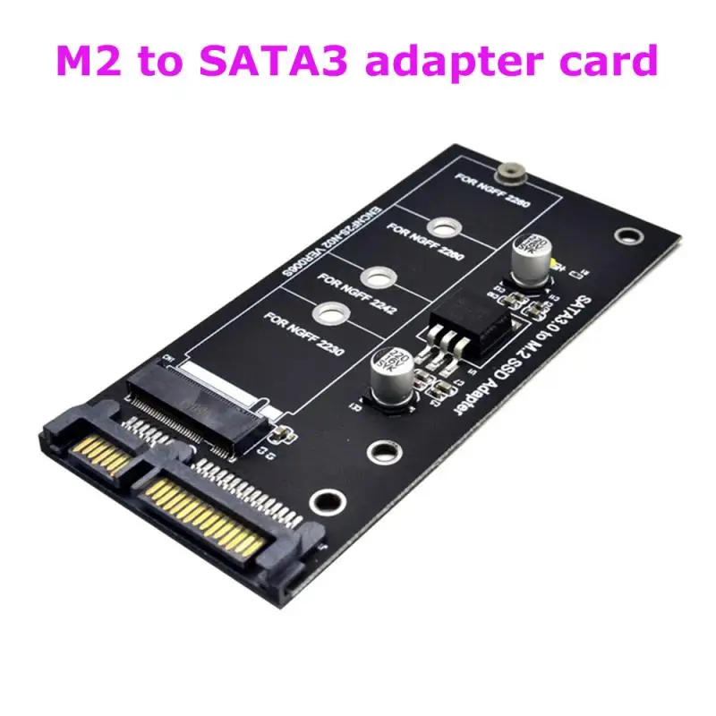 

1pcs M2 To SATA3 Adapter Card High Efficiency M.2 NVME SSD Convert Adapter Card NVME/AHCI SSD Upgraded SATA 6 Gbps NGFF Adapter