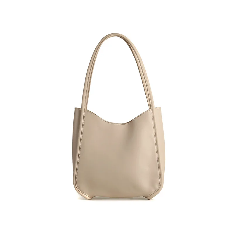 Apricot Small Women Handbag 2022 New High-end Fashion Simple Real Leather Women's Bag Purple Shoulder Luxury Design Underarm Bag
