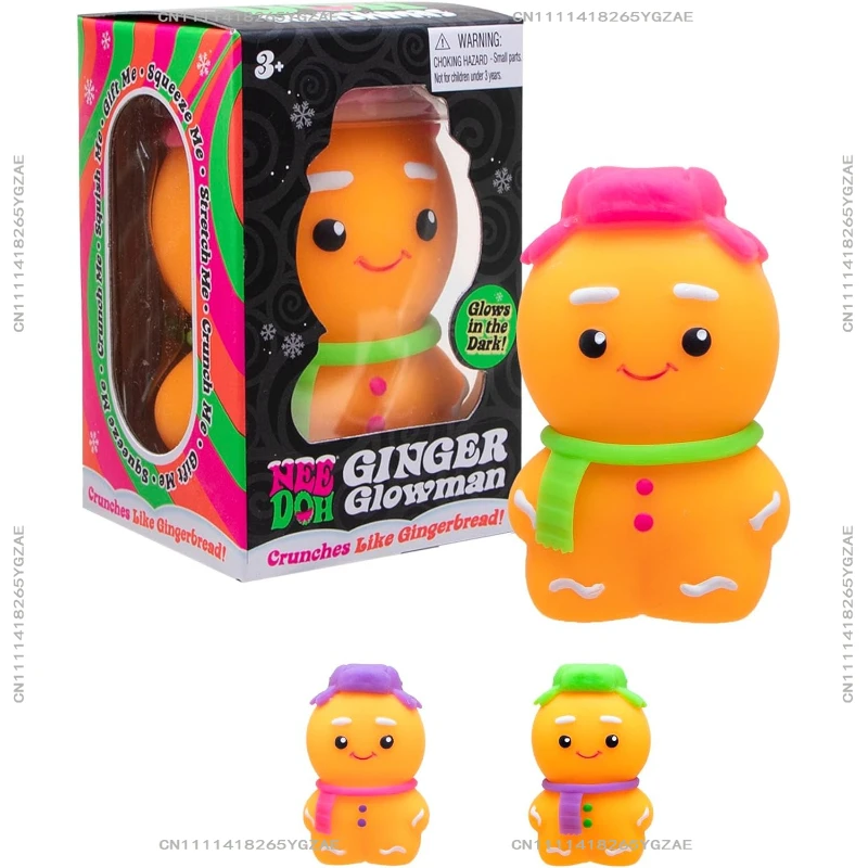 Фото Nee Doh Squeeze Groovy The Glowman - светится в темноте! Измельчает пыль, как снег, 1 цвет, выбранный случайным образом №1