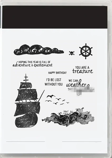 

2023 Catalog New Cutting Dies Clear Stamp Voyage Ship Scrapbooking Frame Card Craft