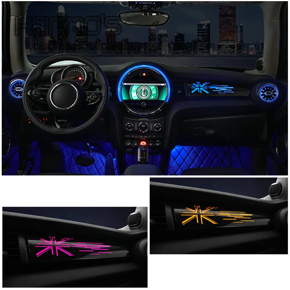 

For MINI COOPER F55 F56 F57 2015-2020 2021 2022 Car Dashboard Decoration Light LED Atmosphere Lamp Air Outlet Atmosphere Light