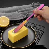 european style domestic hotel butter knife cheese with hole spread cream knife bread jam knife cheese butter knife multi color k