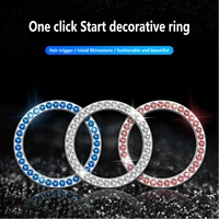 car one button start button decorative ring auto interior accessories inset diamond fashion protection stickers 3d car stickers