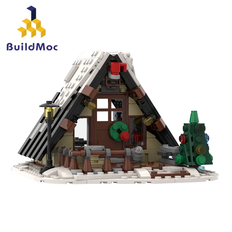 

Buildmoc Φ Строительная зимняя вилла, совместимая с мелкими детскими игрушками