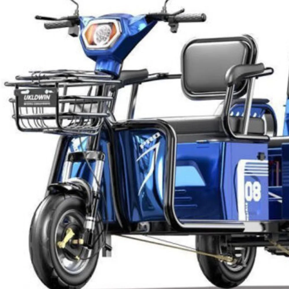 Электрический трехколесный велосипед 600 Вт 48 В 12 Ач диапазон 80 км для пожилых