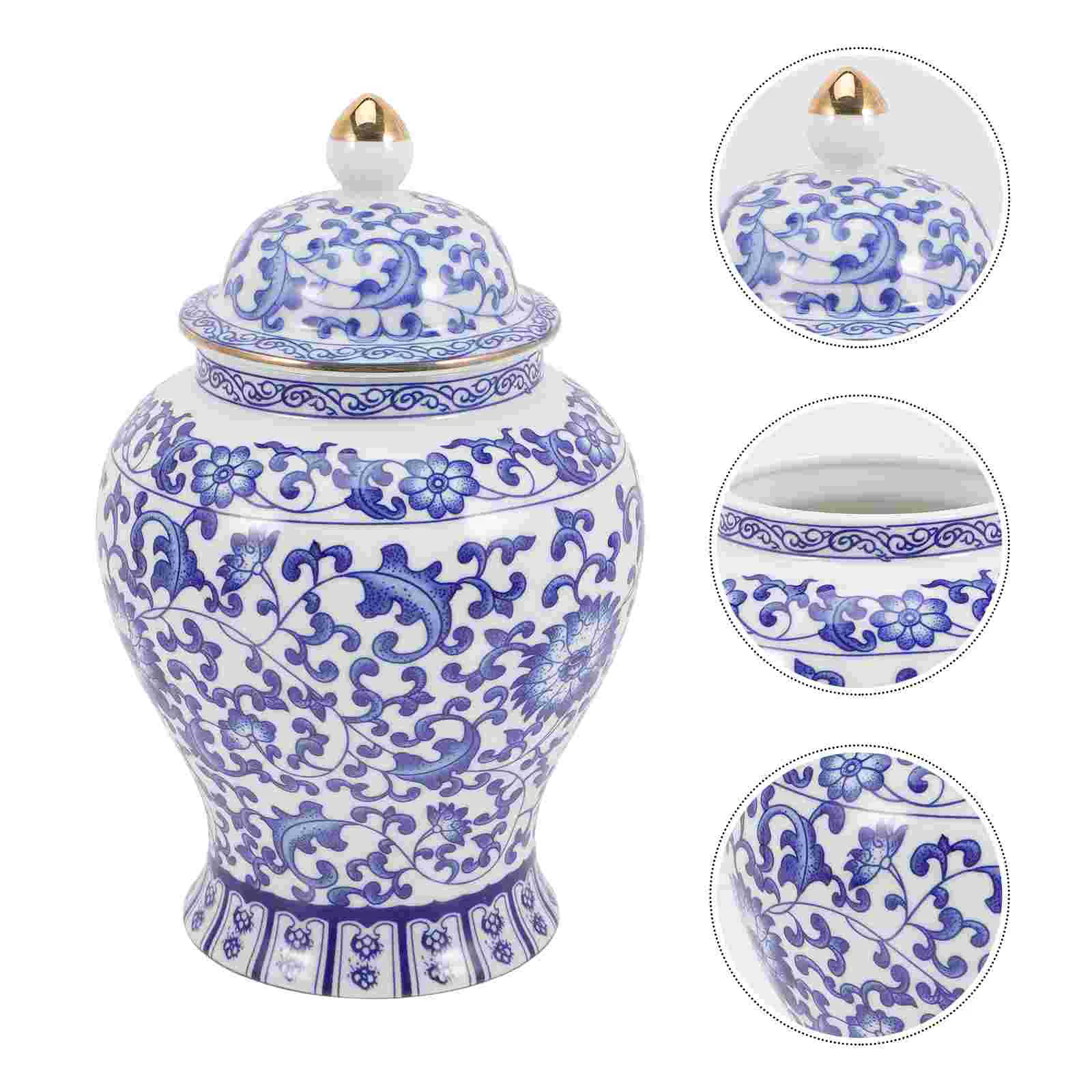 

Blue White Ginger Jars White Ceramic Vase Vintage Tea Jar Vintage Vases Blue White Porcelain Jar Alternate Ceramic Tea Jar