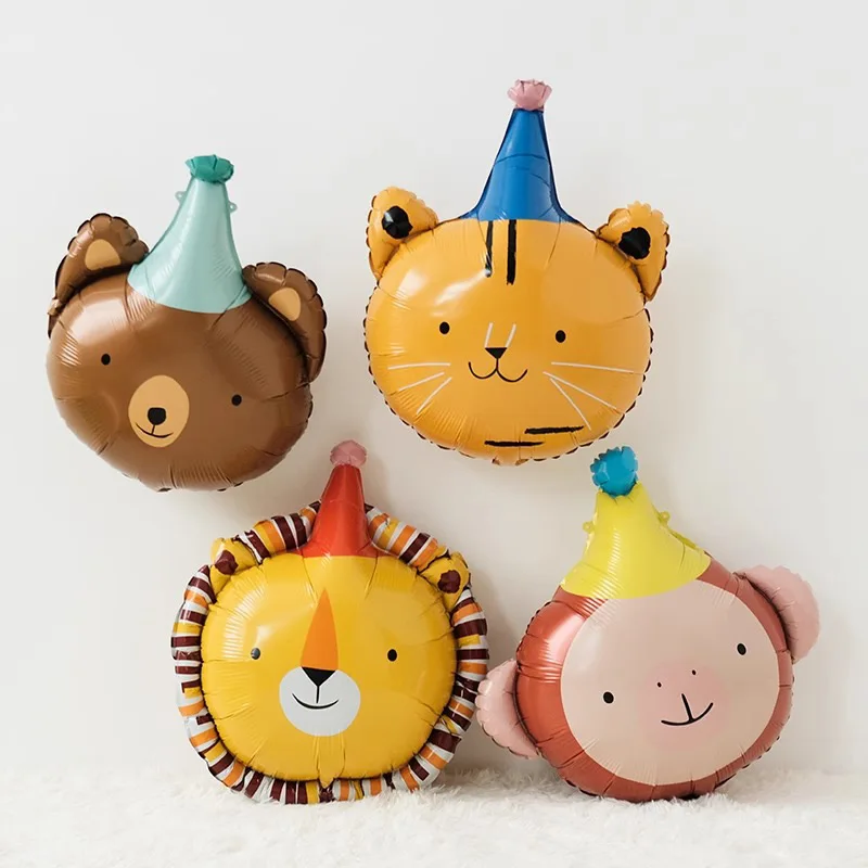 Birthday Hat Cartoon Animal Shape Aluminum Film Ba