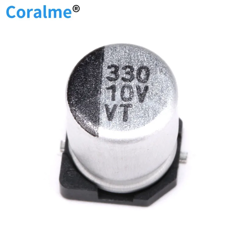 

50 pcs 10V 330UF SMD Aluminum Electrolytic Capacitors 6.3*7.7mm