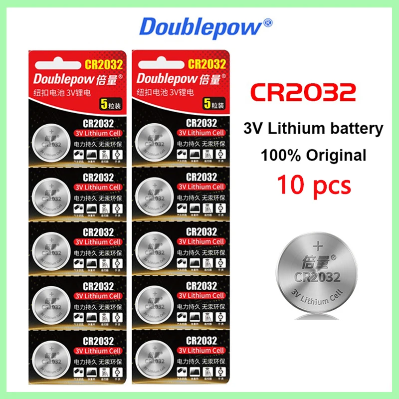 10pcs Original CR2032 Button 3V Lithium Batteries For Remote Control  Calculator Watch Motherboard button cell battery cr 2032
