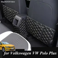 car rear seat armrest box anti kick mat for volkswagen vw polo plus mk4 2019 2020 2021 2022 air conditioner outlet protector