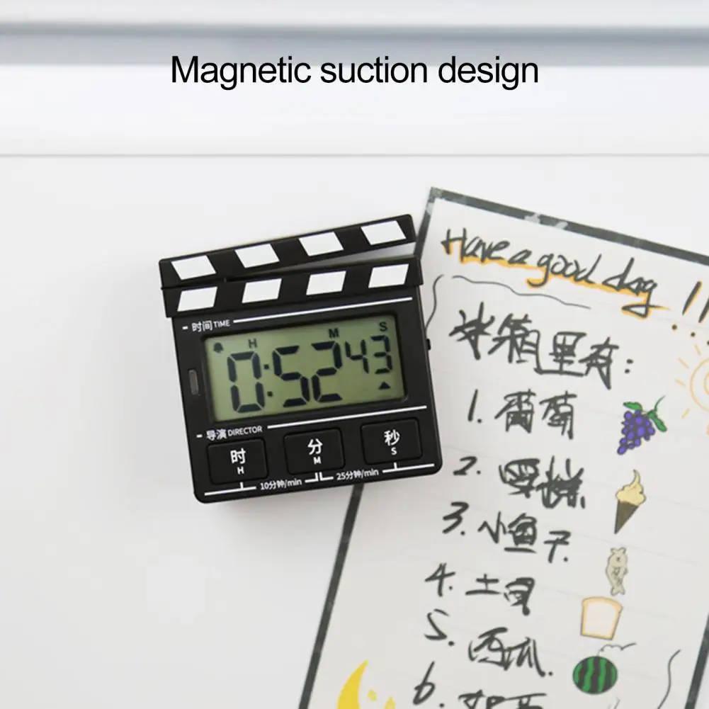 

Study Timer Magnetic Adsorption Digital Countdown Timer Retro Board Shape for Kitchen Classroom Easy-to-read Digital Timer