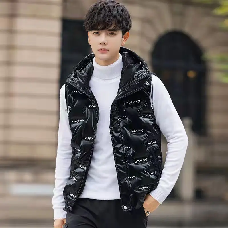 Meilly Gecko 2022 Male Autumn And Winter The New Wear Out 4XL Glossy Waistcoat Handsome Coat Trendy Brand  Down Jacket Vest