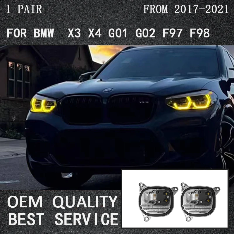 

Фотомодуль DRL (дневные Ходовые Огни) «Ангельские Глазки» В Стиле CSL, Лимонно-желтый, Для BMW G01 X3, G02 X4, F97 X3M, F98 X4M