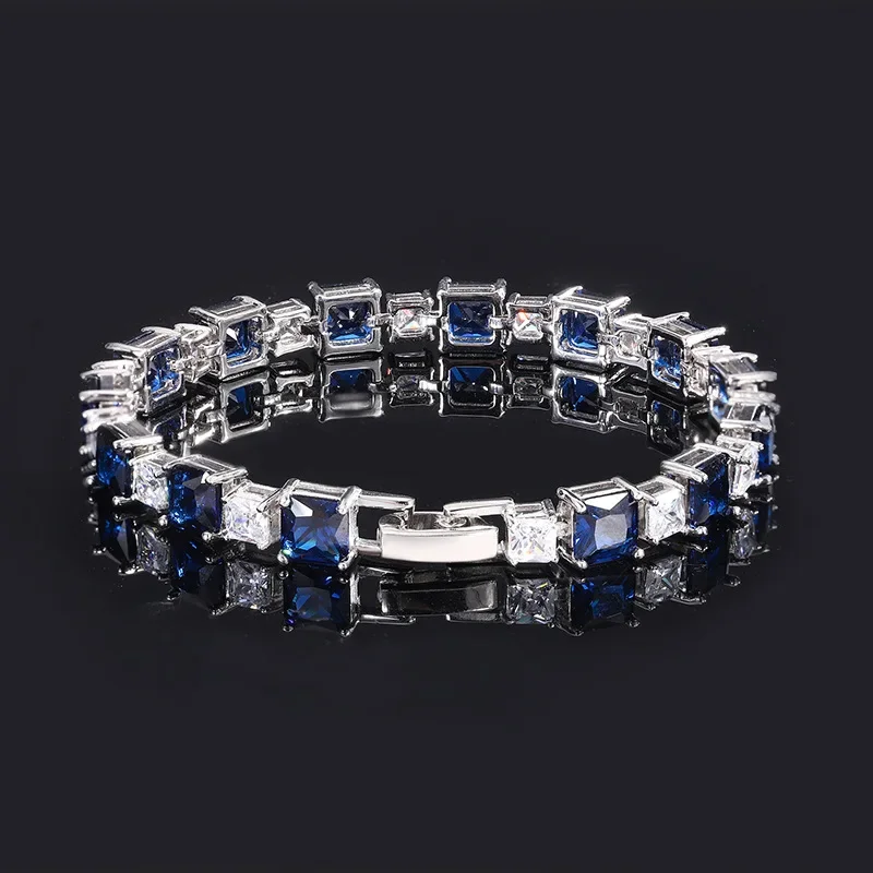 Комплект из 18-каратного золота с платиновым королевским сапфиром PT950 роскошный