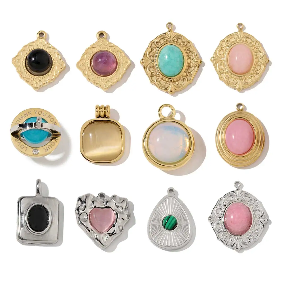 3 шт./лот французский стиль нержавеющая сталь 18-каратное золото цвет натурального