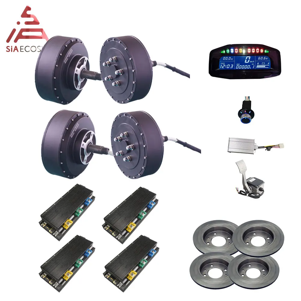 

QS Motor 273 8000W 4wd 96V 120kph BLDC Brushless Electric Car Hub Motor Conversion Kits With APT96600 Motor Controller