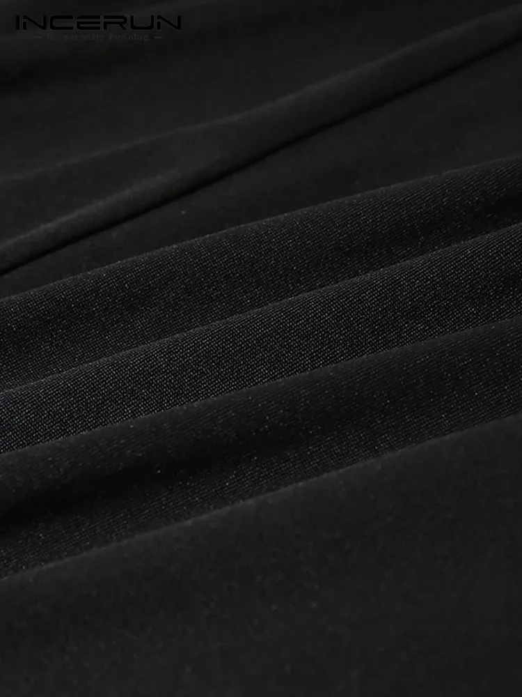 INCERUN Comfortable Homewear New Men's Zipper Rompers Stylish Onesies Striped Casual Sexy Style Long Sleeve Jumpsuit S-5XL 2022