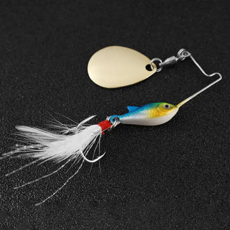 

4.5cm 7.5g Metal VIB Fishing Lure Spinner Sinking Rotating Spoon Pin Crankbait Sequins Artificial Bait Fishing Tackle