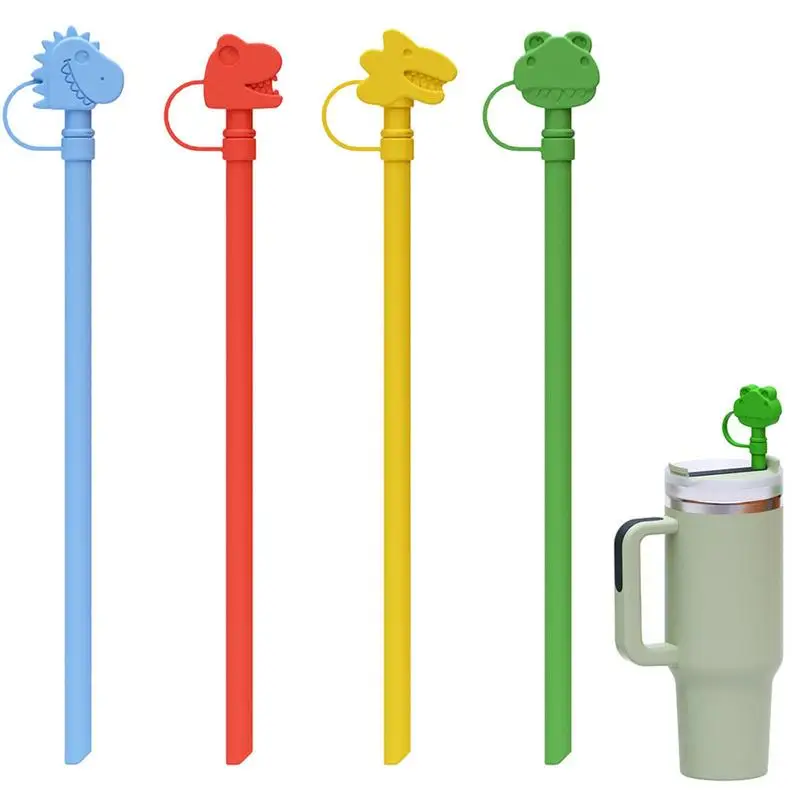 

Reusable Straws Dishwasher Safe Straws For Tumblers With Cute Animal Design Reusable Silicone Drinking Straws No Wrinkles
