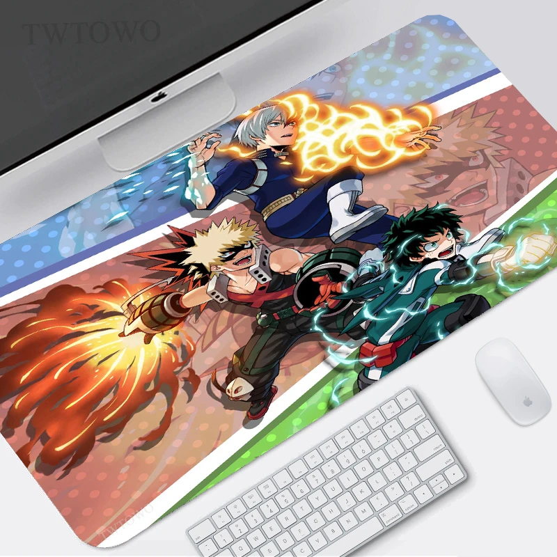 

Anime My Hero Academia Mouse Pad Gaming XL Large New Mousepad XXL Mouse Mat MousePads Natural Rubber Carpet Table Mat Mouse Mat