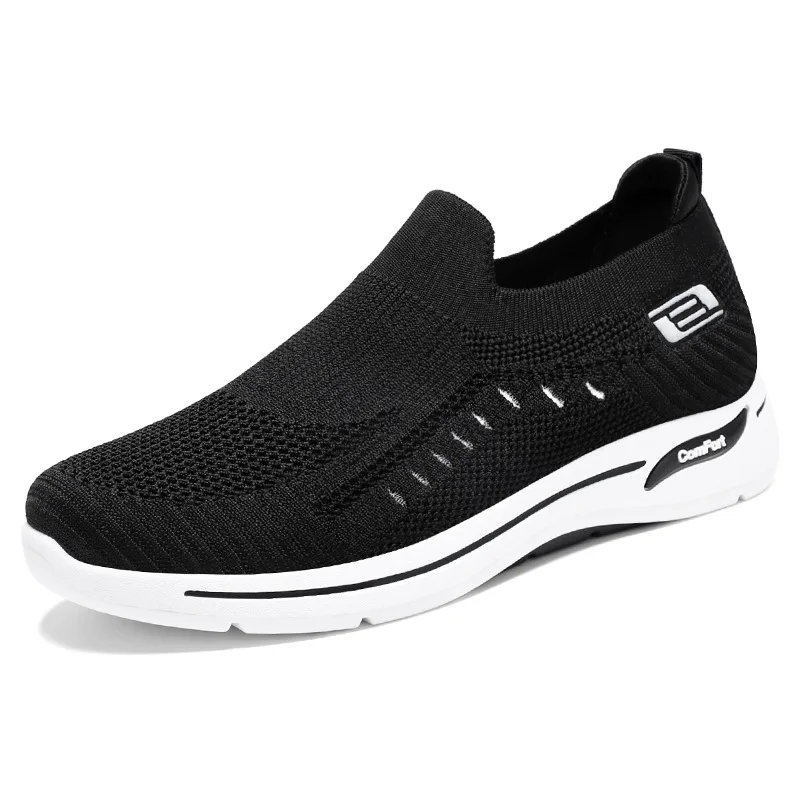 

2023 New Fashion Women and Men Leisure Sneakers Outdoor Mesh Soft Bottom Sport Shoes Solid Slip on Breathable Shoes Sneakers