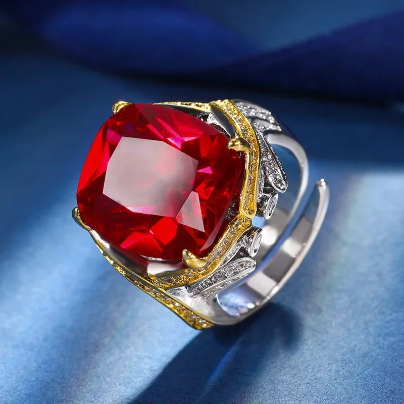 SrJewelry медное основание позолоченное имитация красочное сокровище корунд толстый