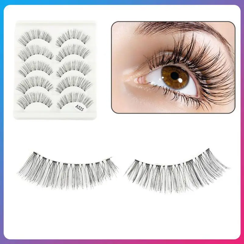 

5 Pairs/Set Natural Long Sparse Cross False Eyelashes Black Fake eye lashes Extension Makeup Tools Winged Beauty False Eyelash