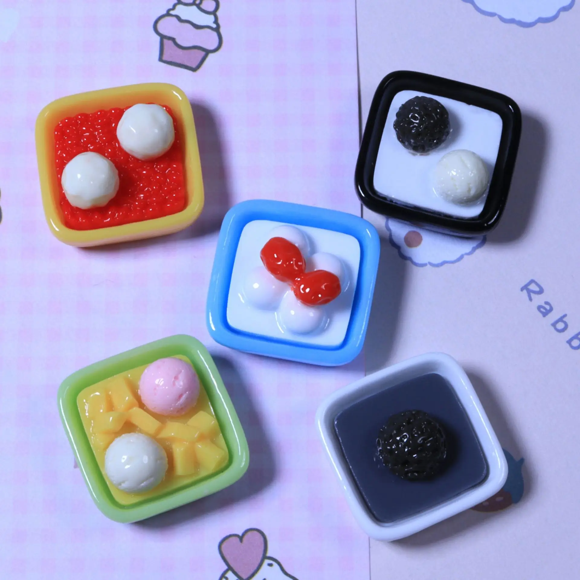 10 шт. кабошоны из смолы с искусственной едой плоская задняя часть для