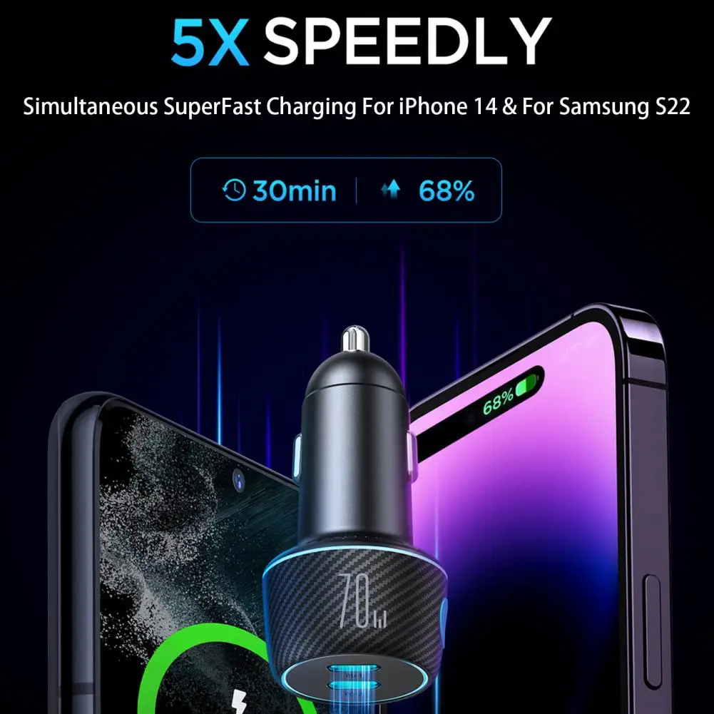 

Car Cellphone Charger Good Quick Charge Flame Retardant Material Fast Charging Auto Mobile Phone Charger Auto Accessory