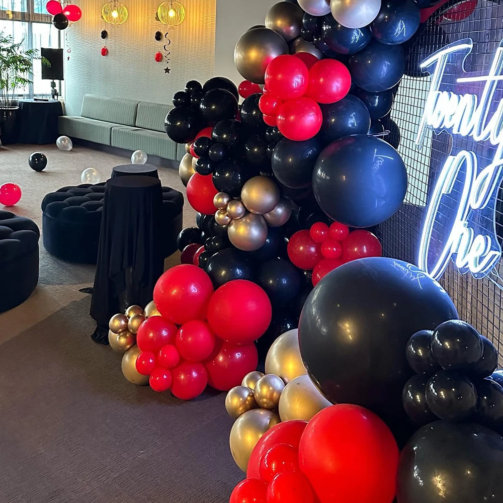 Золотые Красные Черные Воздушные Шары На День Рождения Свадьбу Годовщину