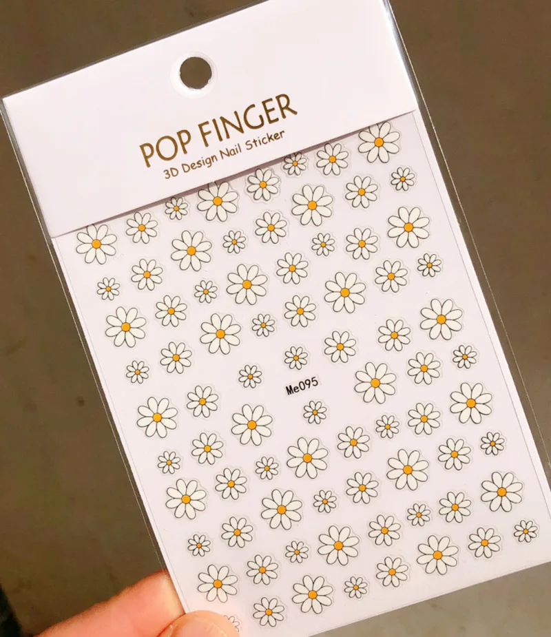 

3D Nail Art Sticker Flowers Desgin Nail Charms Self-Adhesive Stickers Nail Transfer Sliders All for Manicure Nails Accessories