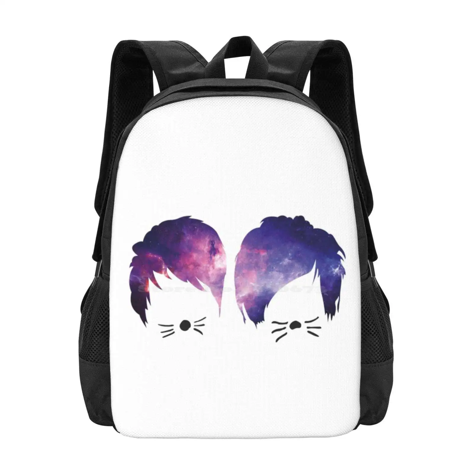 Dan And Phil Galaxy 3D Print Design Backpack Student Bag Galaxy Space Universe Stars Moon Nebula Dan And Phil Phan Dill Dan