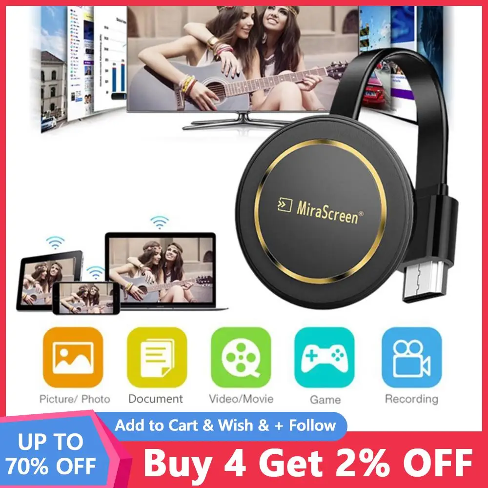 

Mirascreen G14 TV Stick 4K Video Dongle Streamer for TV Dongles Wireless Digital HDMI-compatible WiFi Display Dongle Android