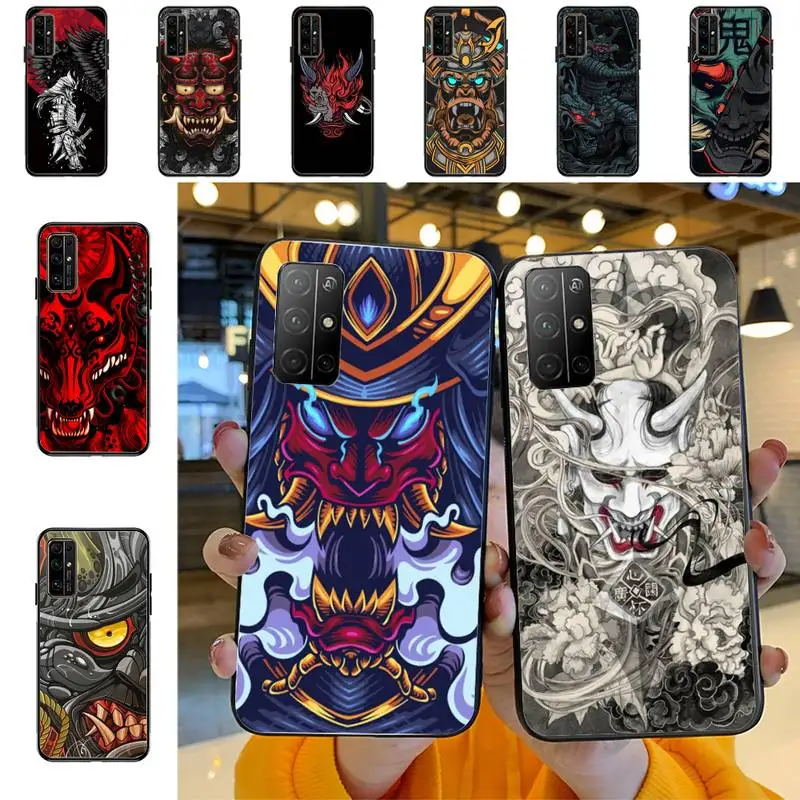 

Samurai Oni Mask Phone Case For Huawei Honor 10Lite 10i 20 8x 10 Funda for Honor9lite 9xpro Coque