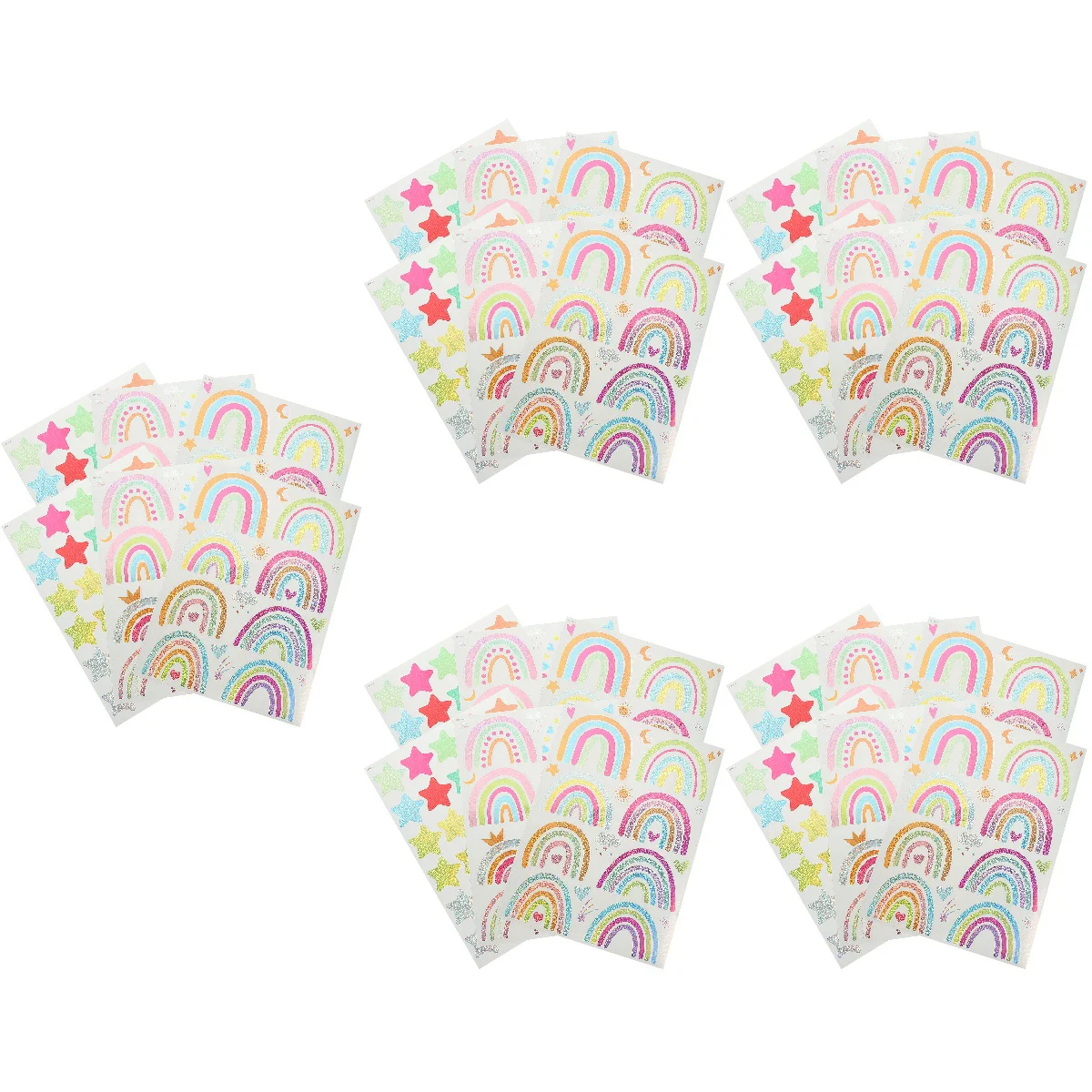 

30 pcs Scrapbook Rainbow Decorative Stickers DIY Case Stickers Creative Stickers