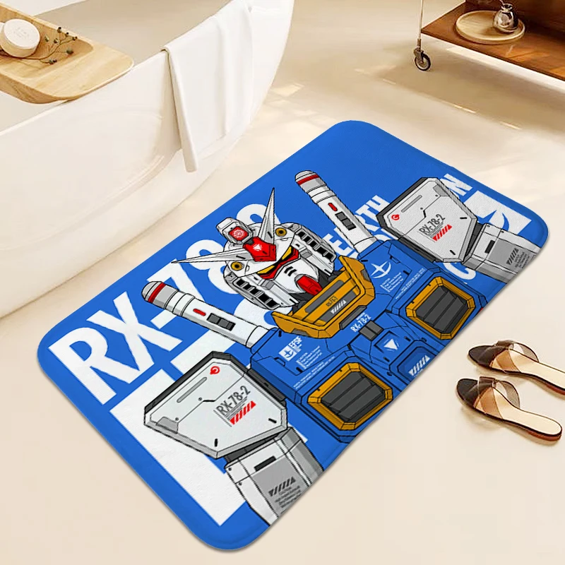 

Rug for Bedroom G-Gundams Sleeping Room Floor Carpet Hallway Bathroom Non Slip Foot Mat Entrance Door Doormat Home Decorations