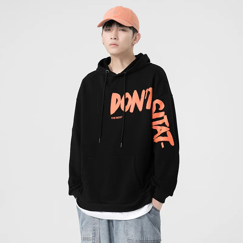 

Hooded Sweater Men's 2023 New Korean Loose Fashion Print Top Men's Long Sleeve Couple Clothes hoodies men clothing