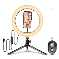 new 10 design adjustable led selfie light ring with tripod round shape makeup lam selfie phone holder for smart phones live