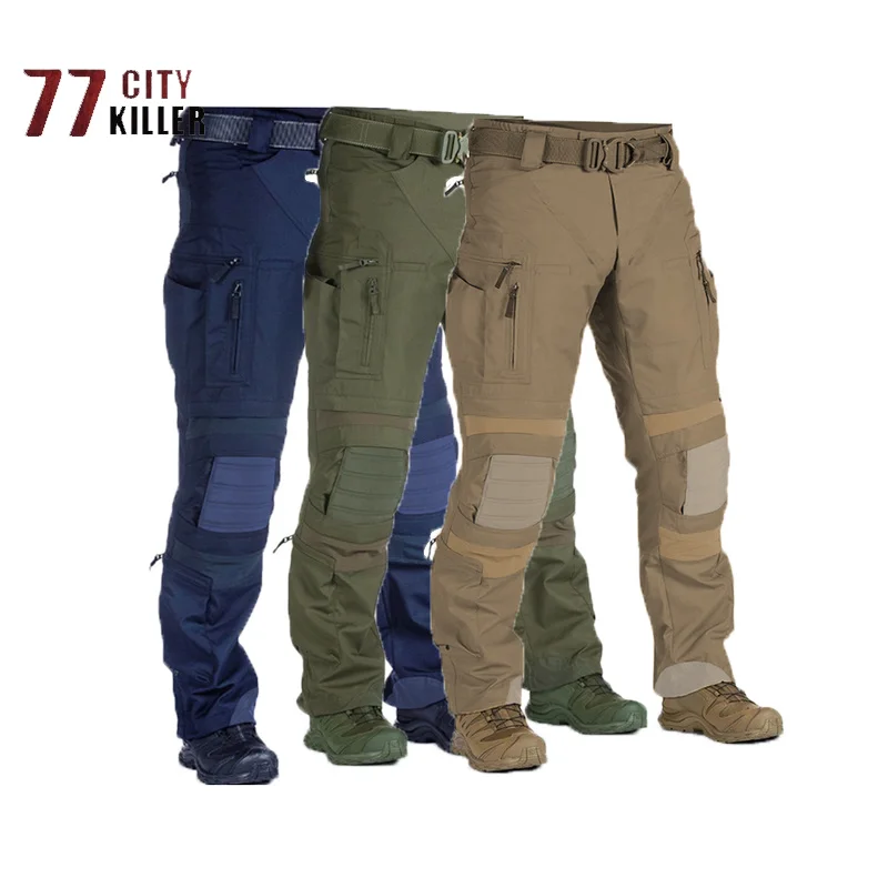 P40 Tactical Pants Men's Wear Resistant Waterproof Military Combat Jogging Pants Men 3D Cut Multi Pocket Cargo Pants Size S-4XL